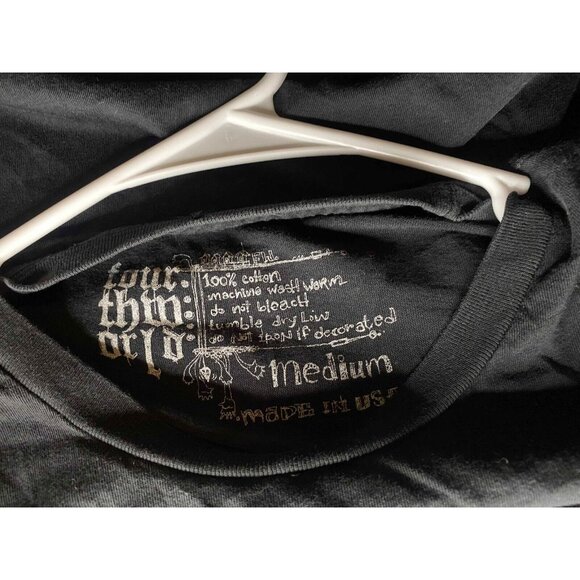 Vtg Horror Screaming Graphic 4th World Tour T-Shirt Tee Mens M Made in USA - Picture 5 of 7